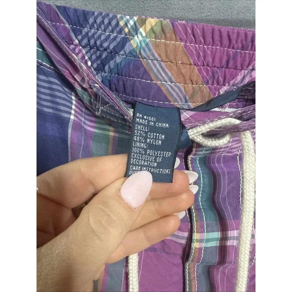 Polo Ralph Lauren Plaid Swim Trunks 3XB Plus Size Preppy Vintage Beach Pool